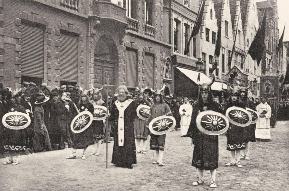 BELGIUM. The procession of the holy Blood, Bruges. St John Berchmans 1900
